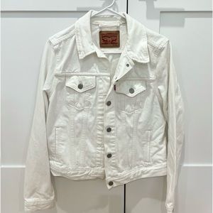 Levi’s White Denim Jacket. SIZE XL (kids) but I’m usually a S/M Women’s.